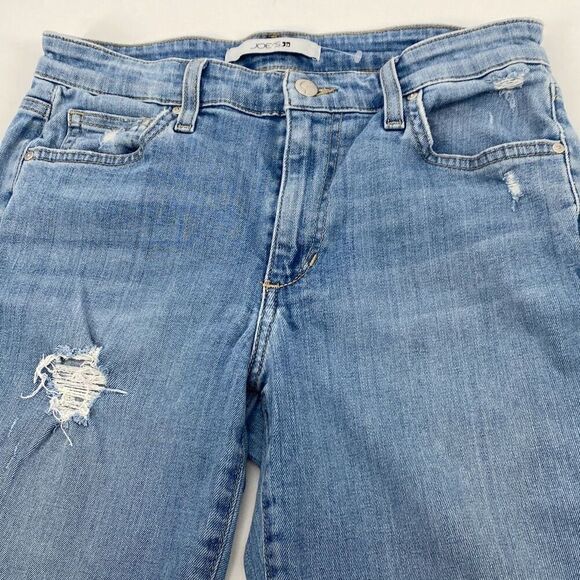 Joe's Jeans Boyfriend Slim Ankle Jeans Distressed Faded Manila Blue Stretch Size - Picture 4 of 16
